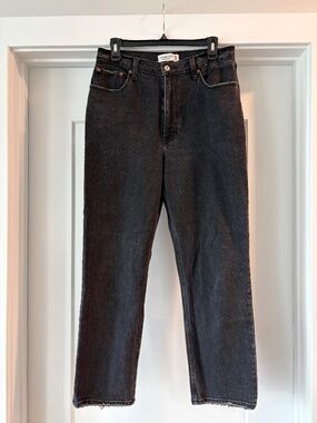 Abercrombie & Fitch Curve Love Ankle Straight Ultra High Rise Jean